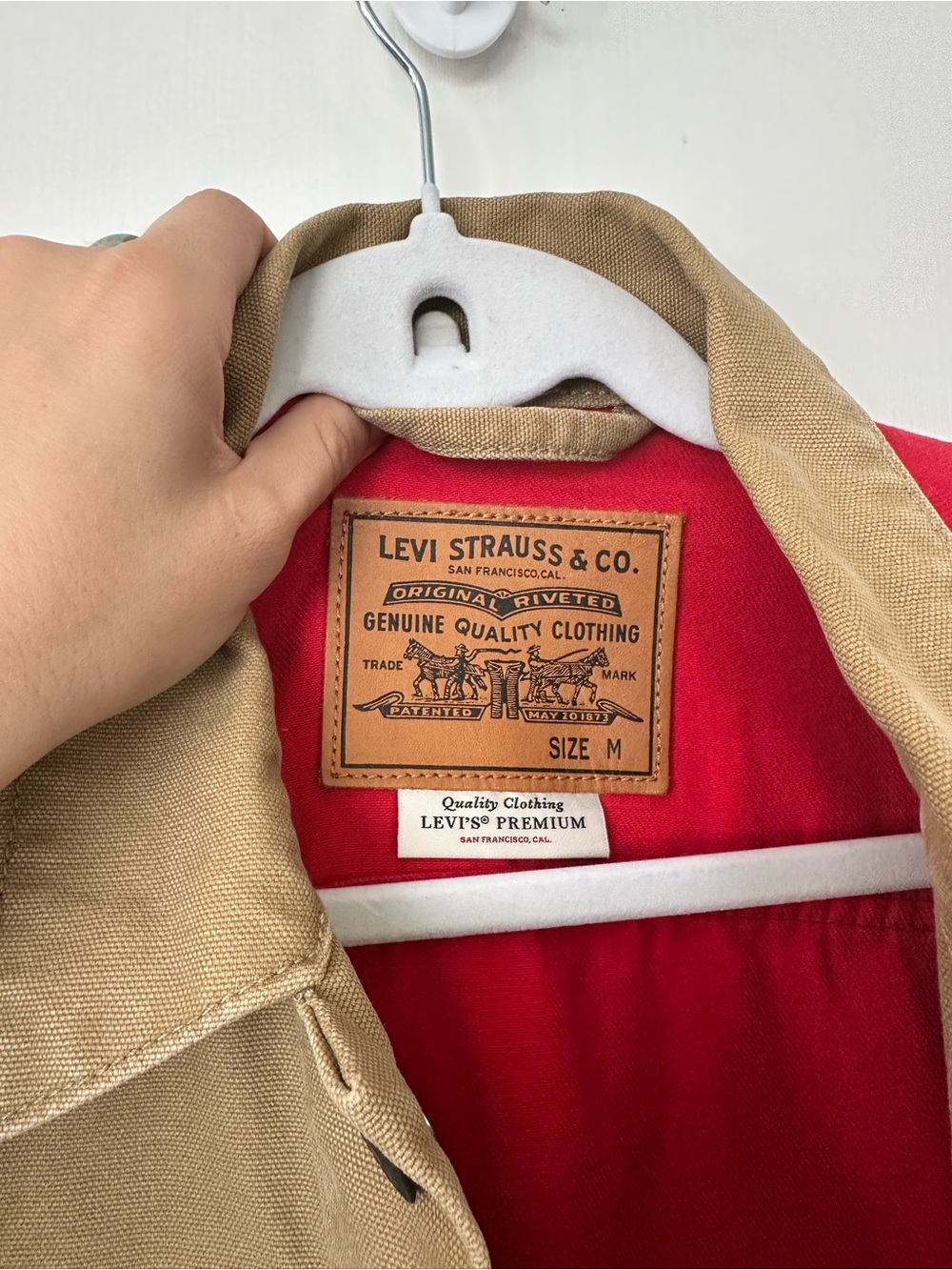 Levi’s Fresh Leaves Justin Timberlake Special Edition Brown Red Denim Jacket M - Picture 5 of 7